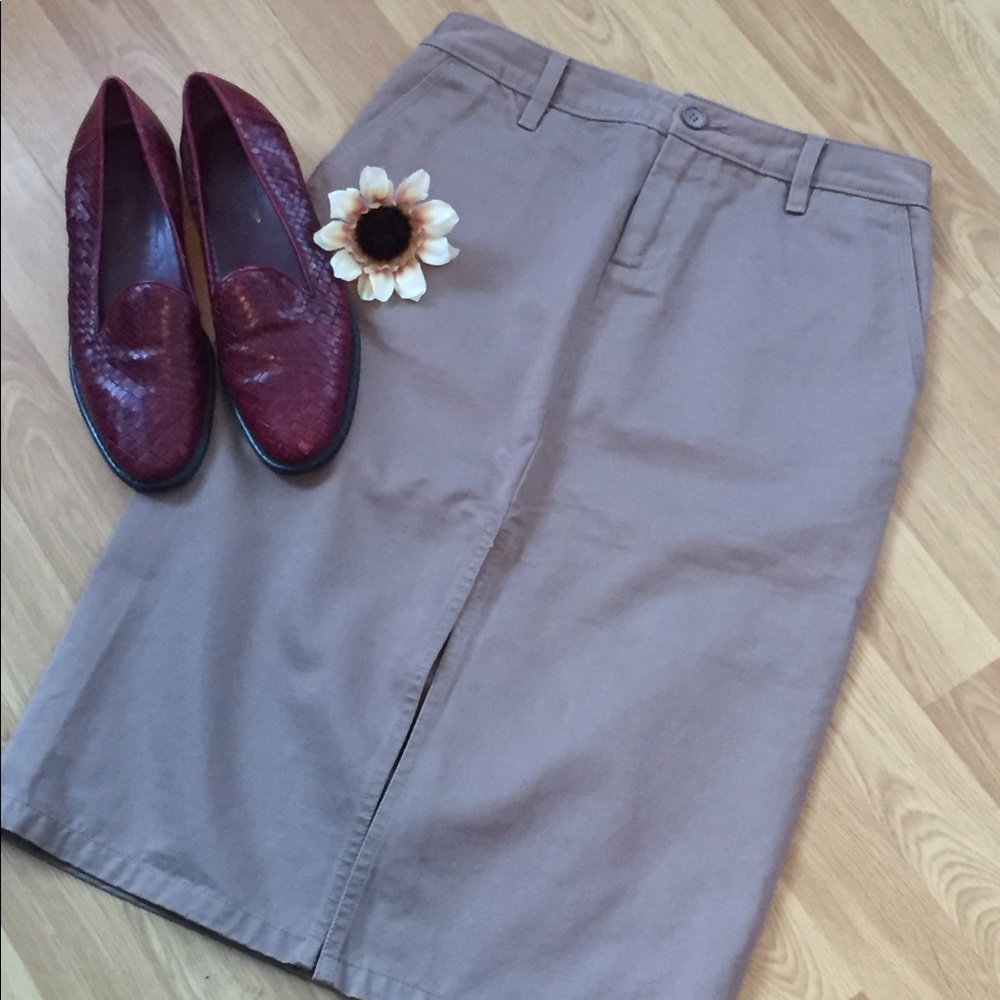 GAP Khakis Pencil Skirt 100% Cotton